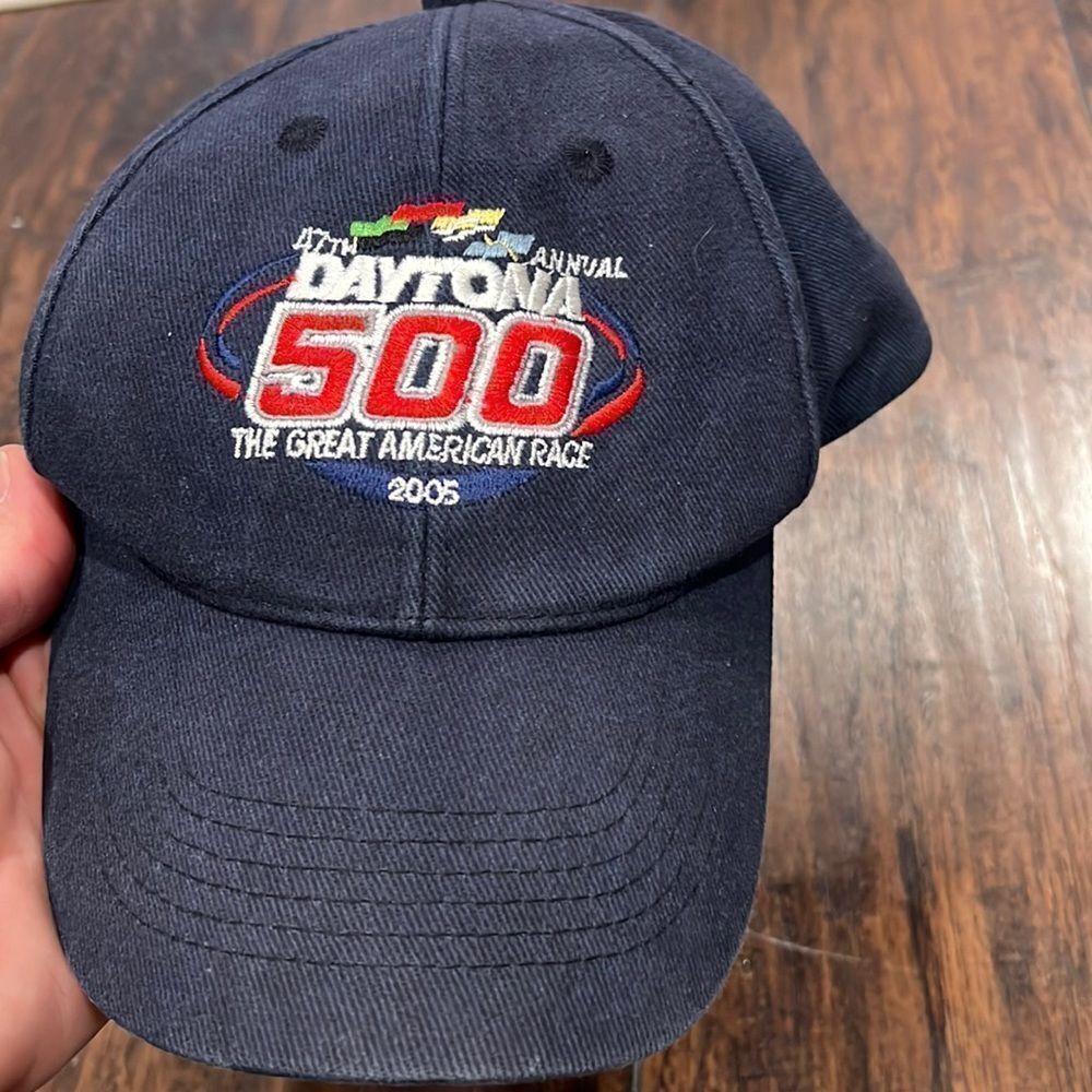 Daytona 500 Eagle One adjustable 2005‎ Navy Blue Hat NASCAR Racing Baseball Cap